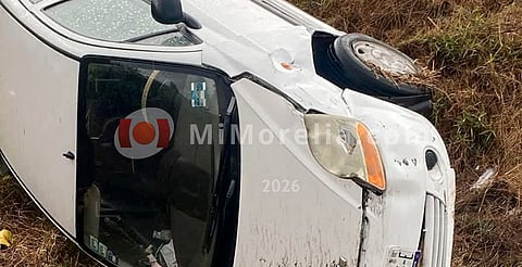 Se registra accidente automovilístico en la Morelia-Pátzcuaro