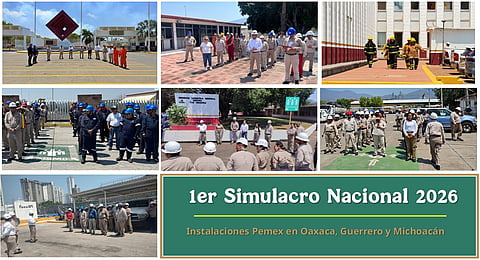 Se suman instalaciones de Pemex al Primer Simulacro Nacional 2026