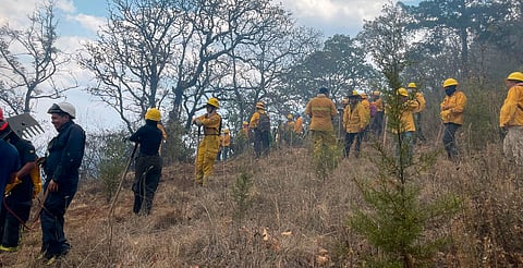Pátzcuaro no se rinde ante el fuego; incendio en el Estribo ya está 80% controlado
