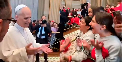 Papa León XIV hace feliz a jóvenes al unirse al trend “six-seven” [VIDEO]