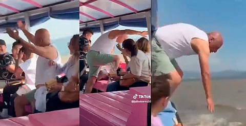 Surge video del momento en que turista se lanzó de lancha en Lago de Pátzcuaro