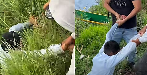 Hombre casi se ahoga en canal del lago de Pátzcuaro y redes aseguran: “Se lo andaba llevando la Miringua”