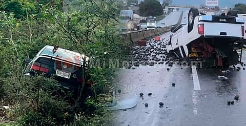 Mañana accidentada en Morelia y Tarímbaro; reportan seis percances