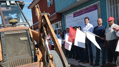 La obra consta de 70 tomas domiciliarias, 350 metros lineales de tubo de PVC 