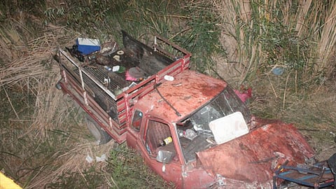 El cauce en el que cayó estaba seco en esos momentos