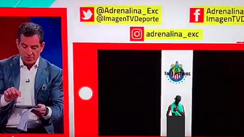 "Ah caray", expresó el comentarista quien rápidamente cerró la imagen