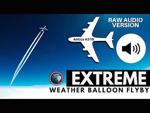 Video: Un globo meteorológico graba de cerca el paso de un Airbus A319