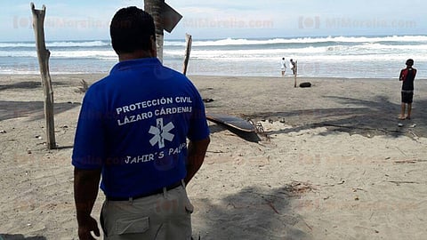 Los salvavidas que estaban en la playa a unos 300 metros de donde ocurrió el accidente se lanzaron al agua con su equipo y lograron sacar sanos y salvos a los dos hombres (Foto: RED 113)