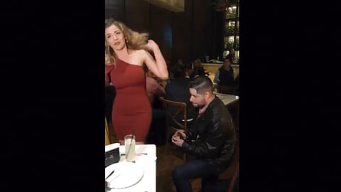 Este incidente ocurrió en un restaurante bar de San Pedro Garza García, Nuevo León (Foto: captura de video)