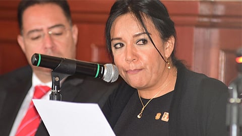 La regidora pidió licencia a los integrantes del Cabildo capitalino para ausentarse de sus labores hasta el 28 de febrero, propuesta que fue aprobada por unanimidad (Foto: ACG)