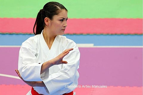 La karateka se concentrará con la selección nacional a partir de mañana 17 marzo, en el Comité Olímpico Mexicano, para continuar con su preparación y posteriormente viajar a Colombia (Foto: Cortesía)