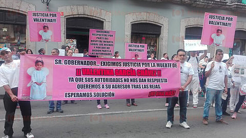 Claman justicia para Valentina, en Morelia