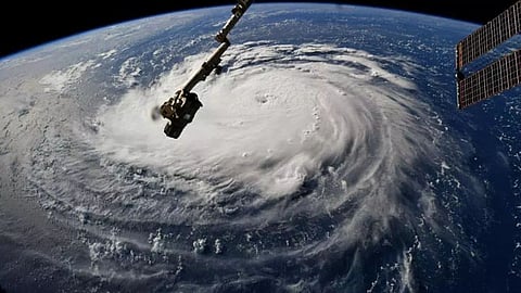 Así se mira Florence desde el espacio (Foto: Twitter/ @NASA)