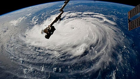 Así se ve Florence desde el espacio (Foto: @NASA)
