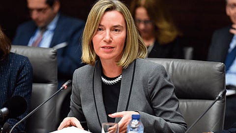 La UE advirtió que si no hay elecciones en Venezuela, reconocerá a Guaidó como presidente (Foto: @FedericaMog)
