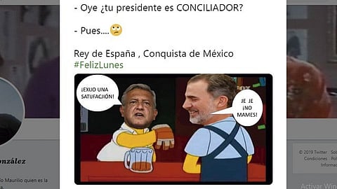 Felipe VI rechazó con toda la firmeza de ofrecer una disculpa (Foto: Twitter)