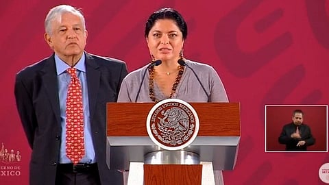 Hubo protestas por el uso de Bellas Artes para evento religioso (Foto: captura de video)