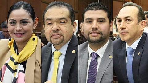 Araceli Saucedo Reyes, Norberto Antonio Martínez Soto, Octavio Ocampo Córdova y  Antonio Soto Sánchez, integrantes de la LXXIV Legislatura Local (Foto Cortesía) 