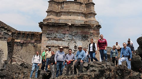 Gobierno Municipal coordina acciones con el INAH y Comunidad Indígena de Nuevo Parangaricutiro (Foto Cortesía)