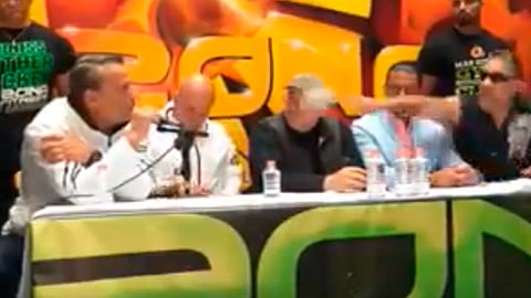 La conferencia tuvo que ser suspendida (Foto: captura)
