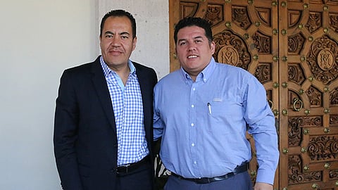 El secretario de Gobierno sostuvo un encuentro con el director general de esta dependencia federal (Foto Cortesía) 
