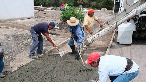 El avance de la obra es de 35% (Foto Facebook: H. Ayuntamiento de Múgica)
