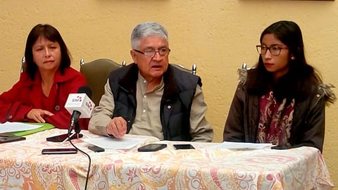 Denunciaron una presunta “política de extorsión” en contra de miembros del Sindicato de Empleados de la Universidad Michoacana (Foto: Sayra Casillas)