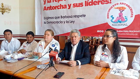 Históricamente Antorcha Campesina ha sido una agrupación perseguida, calumniada, por gobiernos de distintos partidos políticos, aseveró Carreón Abud (Foto: Sayra Casilla)