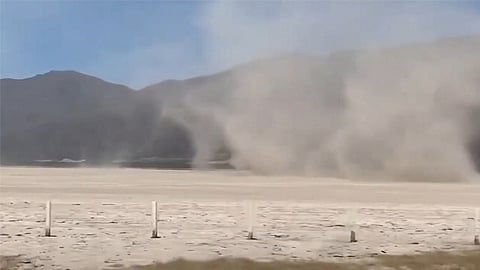 Durante el primer cuatrimestre de 2017, el más reciente evento de polvaredas (Foto: Cortesía)