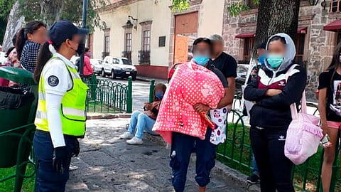 No hay registro hasta el momento en alguno de los 113 municipios de que se hayan aplicado las multas económicas o el trabajo comunitario (Foto: Secretaría de Seguridad Pública de Michoacán)