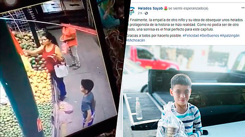 El niño se hizo famoso al ser víctima de robo por una señora (Foto: Captura de pantalla)