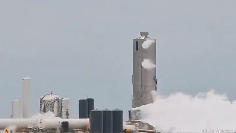 Esta prueba fallida es la cuarta para el Starship y la segunda con el Raptor (Foto: captura TW/ @NASASpaceflight)