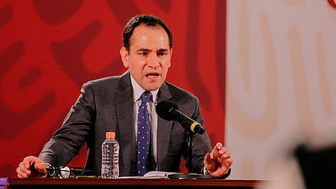 Apenas e lunesl 22 de junio Herrera en Palacio Nacional junto a AMLO  (Foto: Cortesía)