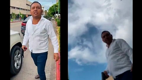 El hombre sólo quería ver a su hijo (Foto: captura/@ferbelaunzaran)