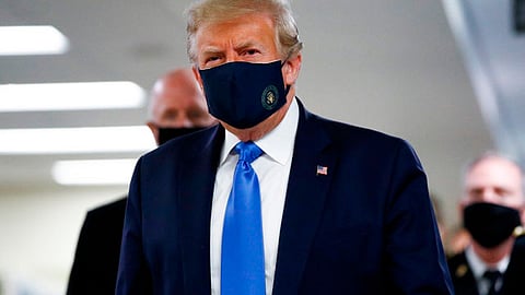Esta es la primera vez que Trump se exhibe en público con cubrebocas (Foto: @parscale)