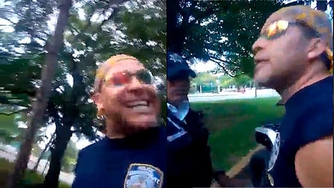 Al lugar llegaron otros oficiales y fue arrestado (Foto Twitter: @kpya)
