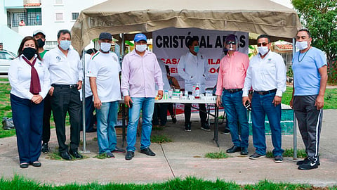 Vecinos agradecieron el apoyo del senador (Foto: Cortesía)