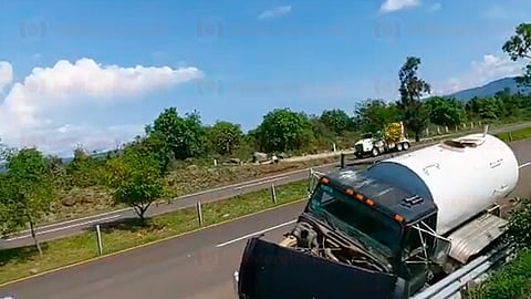 El incidente tuvo lugar a la altura de la comunidad de Uruapilla (Foto: captura FB/ VIDEO RED-113)
