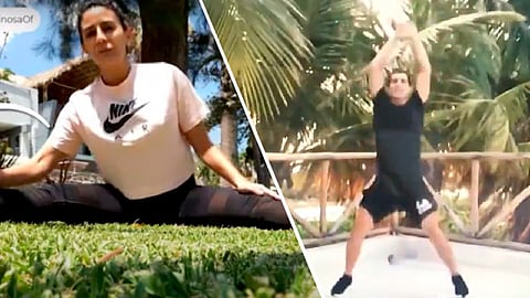 Paola Espinosa y Rommel Pacheco participaron en el segmento Activo y en Forma" (Foto: captura de pantalla)