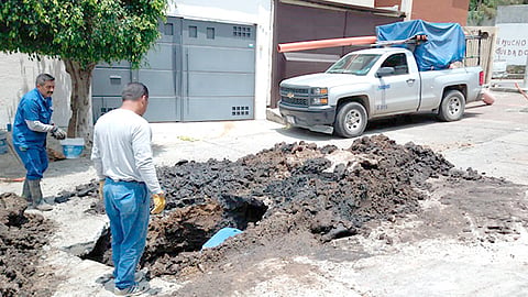 En la colonia Ejidal Ocolusen se rehabilitaron 2 metros de la red de alcantarillado (Foto Cortesía) 