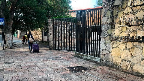 El pasado 30 de agosto fue impedido el campamento en la Normal de Educadoras 
(Foto: Cynthia Arroyo)
