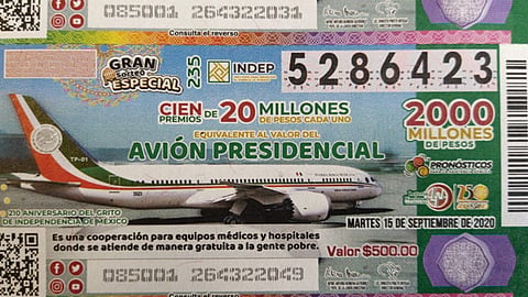 Con el boleto de numeración 5,286,423 el HGR1 se hizo acreedor de uno de los 100 premios (Foto Twitter: @IMSSMichoacan)