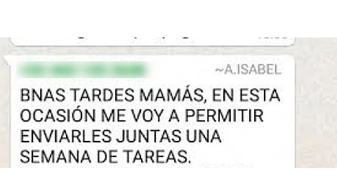 Pasó con una maestra de la escuela primaria de la comunidad La Palma