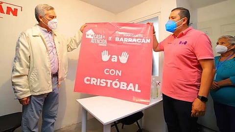 Juan Carlos Barragán estuvo acompañado del senador Cristóbal Arias  (Foto: cortesía)