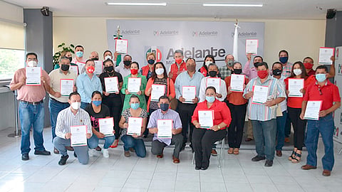 La secretaria general Rocío Luquín Valdés exhortó a los representantes a trabajar en equipo y siempre en bien de la militancia y la sociedad (Foto Cortesía)