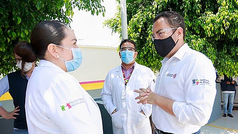 Dijo que todo el sector salud ha demostrado su profesionalismo y coordinación para brindar atención a los michoacanos contagiados de SARS-CoV-2 (Foto Cortesía) 