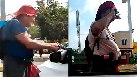 En Apatzingán, Rambo ha creado fama de ser inofensivo aún con sus "pistolas" (Foto: Cortesía)