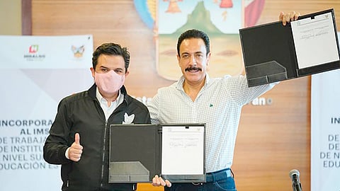 Es un acto de justicia que garantiza los derechos que habían sido negados a maestras y maestros, afirmó Zoé Robledo (Foto Cortesía) 