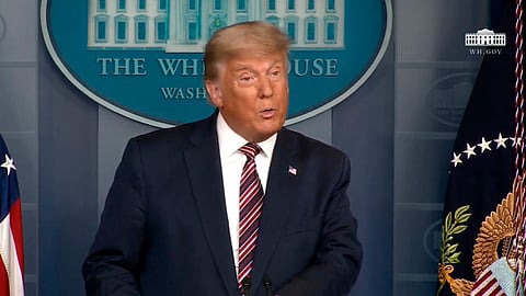 Donald Trump dijo que en EU hubo una "ola roja, no azul" (Foto: captura/White House)