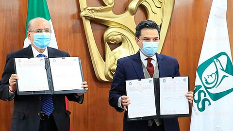 IMSS y SNTSS firmaron convenio que reconoce el esfuerzo de los trabajadores de la salud (Foto: Cortesía)